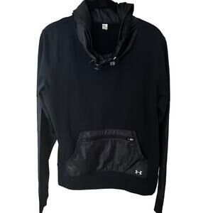 Under Armour - Roll Neck Pullover Hoodie Thumbholes - Black - Women's - S